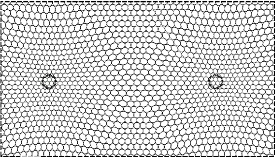 Графическая модель тяготения, демонстрирующая деформацию элементов
