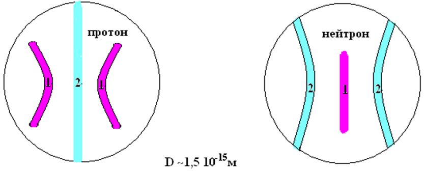 Структурная организация нейтронов и протонов из солитонов-"кварков" Структурная организация нейтронов и протонов из солитонов-"кварков"